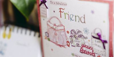 "Friend" greetings card
