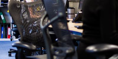 Office workers sitting at desks