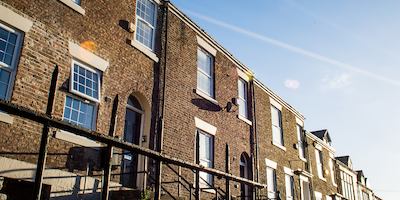 A terrace of homes in Newcastle