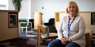 Older worker in office