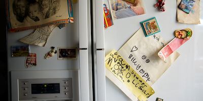 Fridge with notes