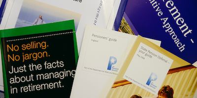 Lots of leaflets on retirement