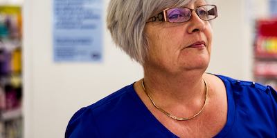 Older female worker.