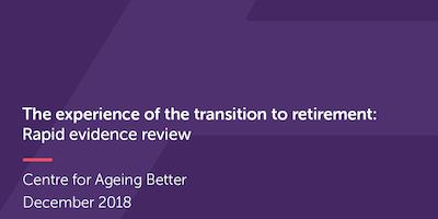 A cropped section of 'The experience of the transition to retirement' publication cover.