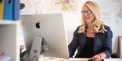 Older employee at work