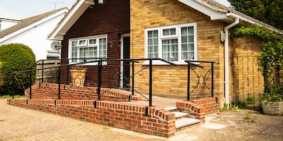 Outside of a house with adaptations