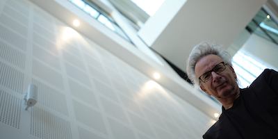 Man looking into camera