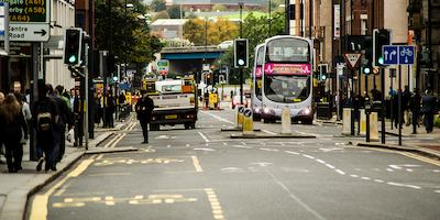 People walking in city centre