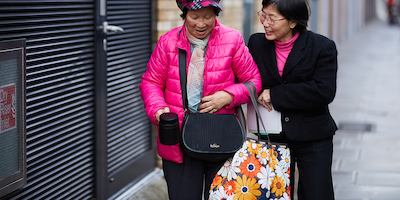 Two women outside together