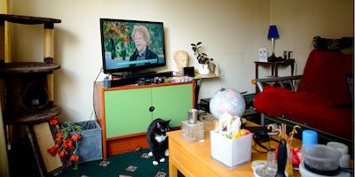 picture of a cluttered living room