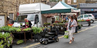 Landscape of a market town