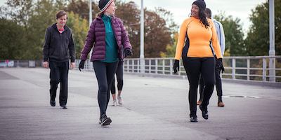 Group of older people exercising outdoor