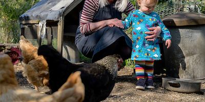 Toddler and grandparent