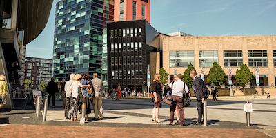 Landscape photo of Media City in Manchester
