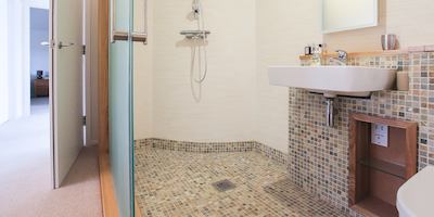 Interior of accessible bathroom