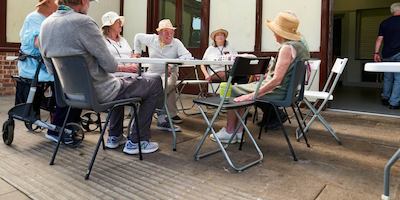 Group of older people talking
