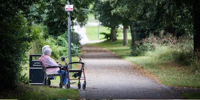 Older women sitting on a bench