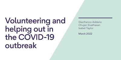 Volunteering and helping out in the COVID-19 outbreak