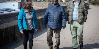 group of people walking