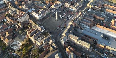 Bird's eye view of a city in London