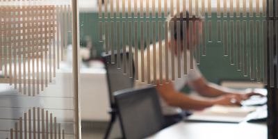 abstract of a person working in the office