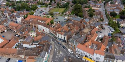 Drone shot of Lincolnshire