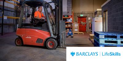 Older worker in factory