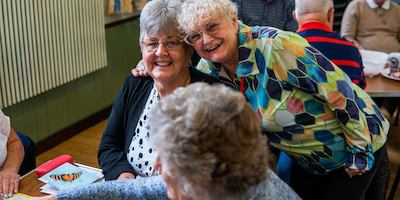 people at a community event
