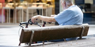 Man sitting on a bench