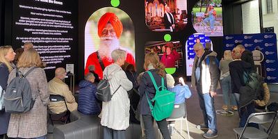 People visiting the Age Without Limits exhibition in Central London