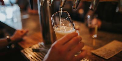 Pint being poured