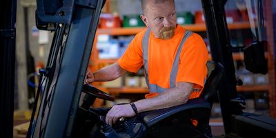 An older construction worker