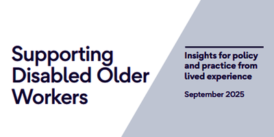 Supporting Disabled Older Workers front cover