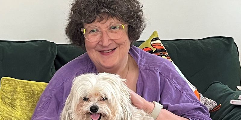 Sheila Dearns and her dog, Charlie