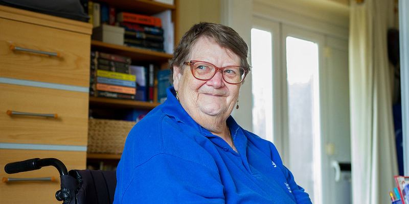 Older woman in a wheelchair