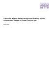 Briefing on the Independent Review of State Pension Age