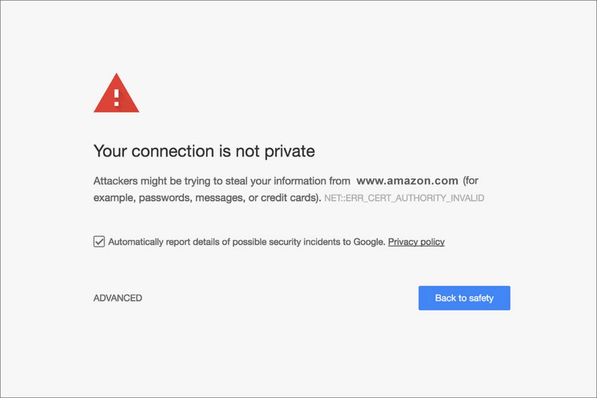 Your connection is not private