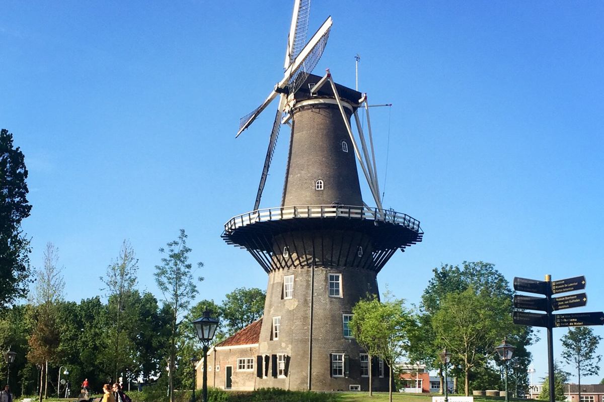 Windmill on a sunny day.