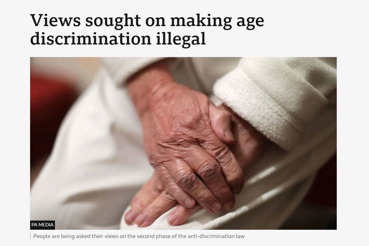 A photo of wrinkly hands in an article