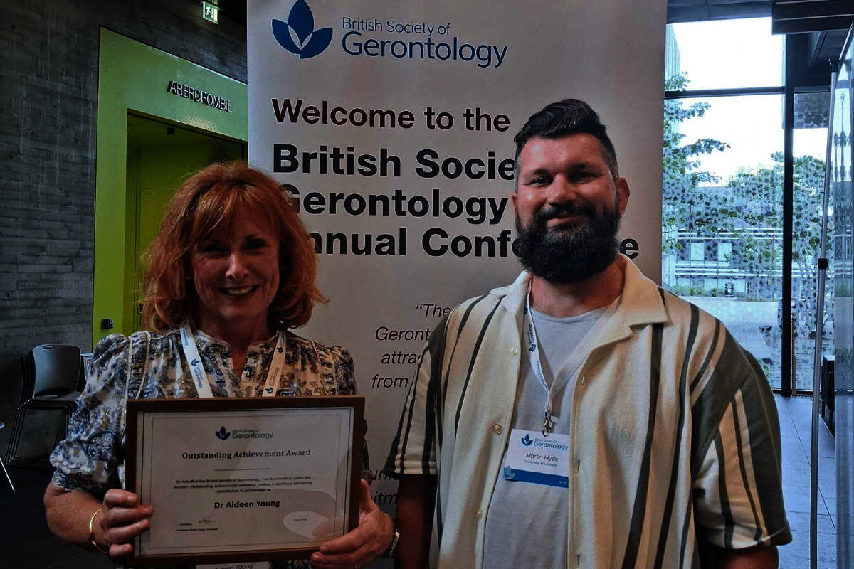 Dr Aideen Young with BSG Chair, Martin Hyde