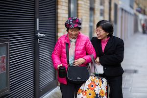 Two women outside together