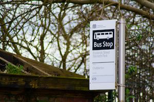 Bus stop sign