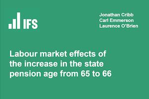 labour market effects of the increase in the state pension age