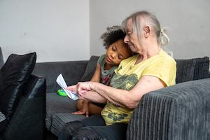 older woman and her granddaughter