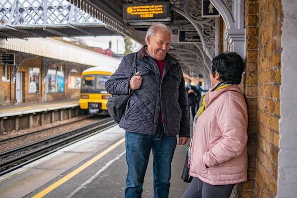 Couple at the station