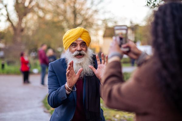 Sikh man smiling