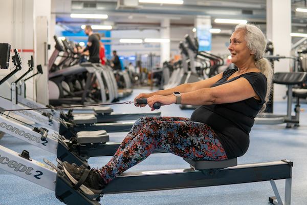 older woman exercising