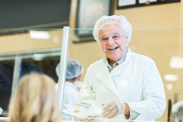 Older worker in laboratory