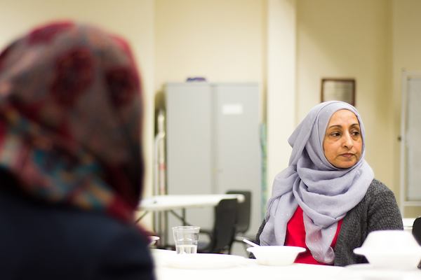 Woman partaking in a co-design workshop
