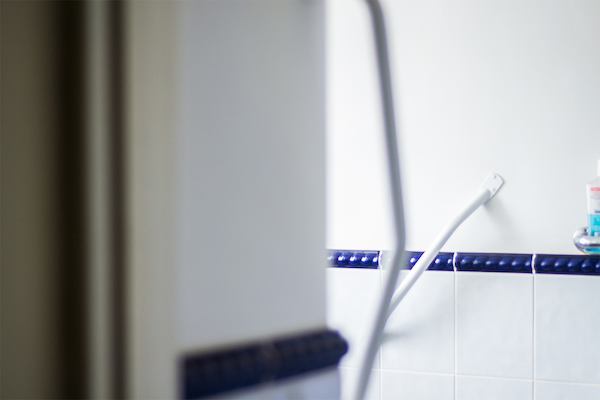hand rail in bathroom